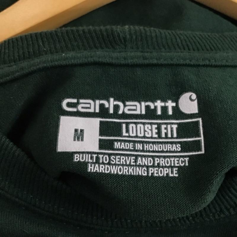 カーハート Carhartt Tシャツ 半袖 半袖カットソー プリントTシャツ クルーネックカットソー M ロゴ、文字 緑 / グリーン /  メンズ USED 古着 中古 10141360