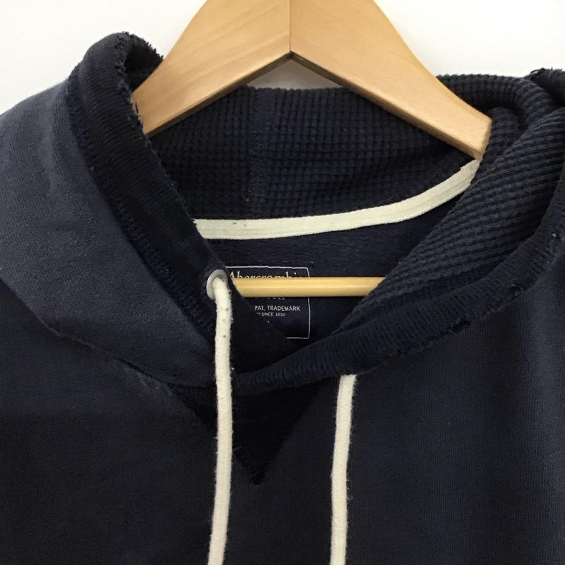アバクロンビーアンドフィッチ ABERCROMBIE&FITCH パーカー 長袖 長袖パーカー プルオーバーパーカー スウェット XXL 無地 紺 / ネイビー /  メンズ USED 古着 中古 10141384