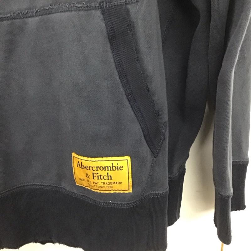 アバクロンビーアンドフィッチ ABERCROMBIE&FITCH パーカー 長袖 長袖パーカー プルオーバーパーカー スウェット XXL 無地 紺 / ネイビー /  メンズ USED 古着 中古 10141384
