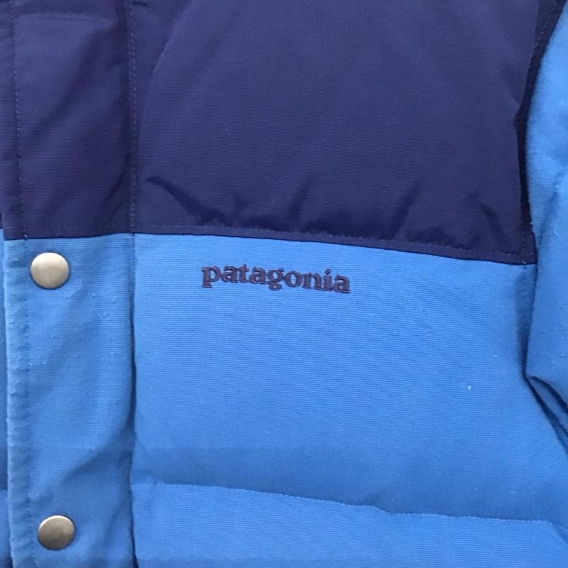 パタゴニア patagonia ジャケット、上着 ジャンパー、ブルゾン ジップアップジャケット ダウンジャケット アウター XS ロゴ、文字 青 / ブルー /  メンズ USED 古着 中古 10141394