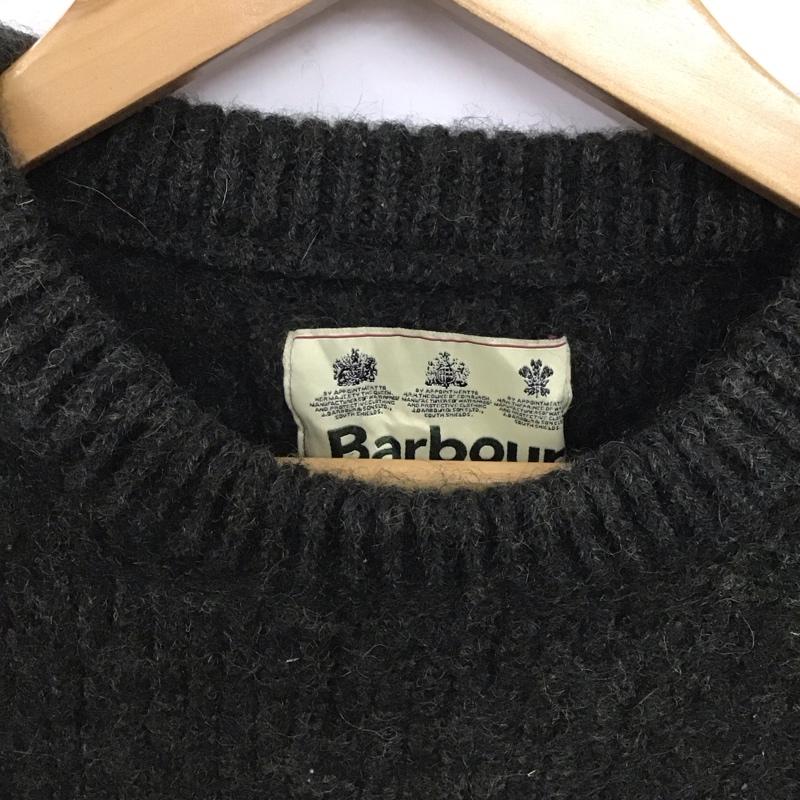 バーブァー Barbour ニット、セーター 長袖 長袖ニットカットソー クルーネック セーター 厚手 XL 無地 カーキ / カーキ /  メンズ USED 古着 中古 10141396