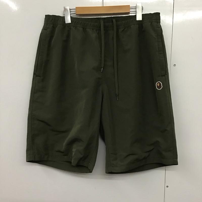 アベイシングエイプ A BATHING APE パンツ ショートパンツ ショートパンツ ハーフパンツ カジュアルパンツ ナイロンパンツ XL 無地 カーキ / カーキ /  メンズ USED 古着 中古 10141400