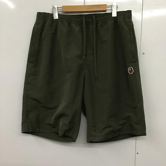 アベイシングエイプ A BATHING APE パンツ ショートパンツ ショートパンツ ハーフパンツ カジュアルパンツ ナイロンパンツ XL 無地 カーキ / カーキ /  メンズ USED 古着 中古 10141400
