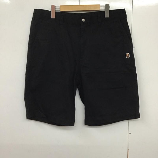 アベイシングエイプ A BATHING APE パンツ ショートパンツ ショートパンツ ハーフパンツ カジュアルパンツ XL 無地 黒 / ブラック /  メンズ USED 古着 中古 10141401