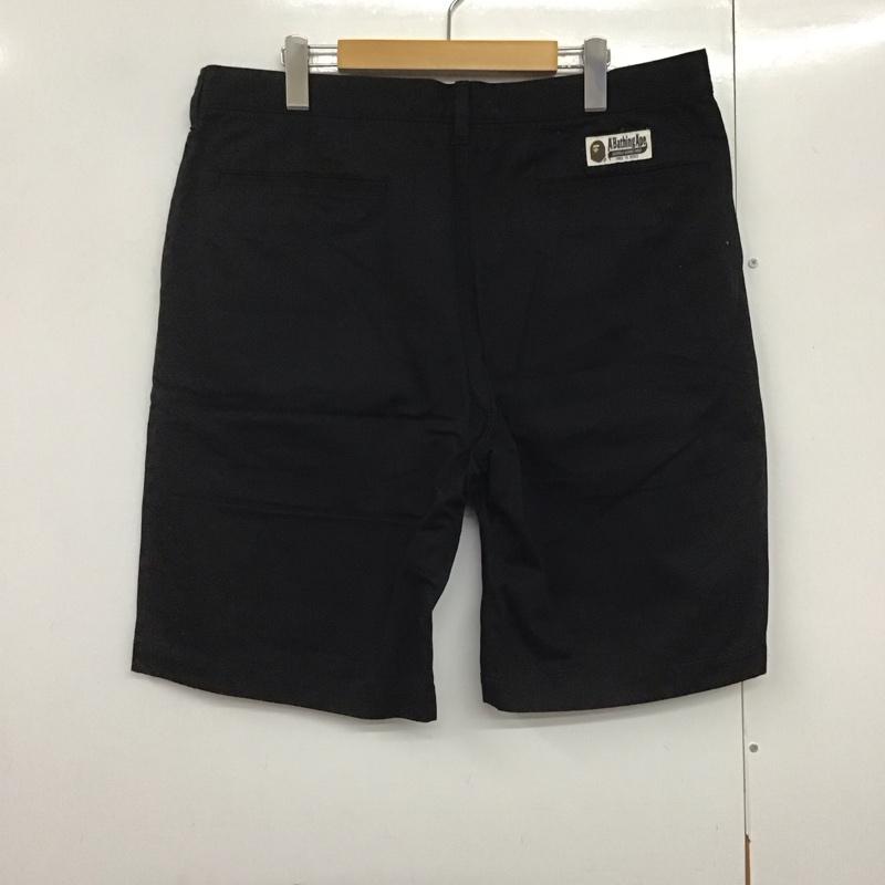 アベイシングエイプ A BATHING APE パンツ ショートパンツ ショートパンツ ハーフパンツ カジュアルパンツ XL 無地 黒 / ブラック /  メンズ USED 古着 中古 10141401