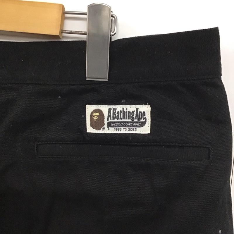 アベイシングエイプ A BATHING APE パンツ ショートパンツ ショートパンツ ハーフパンツ カジュアルパンツ XL 無地 黒 / ブラック /  メンズ USED 古着 中古 10141401