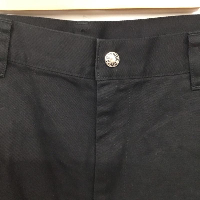 アベイシングエイプ A BATHING APE パンツ ショートパンツ ショートパンツ ハーフパンツ カジュアルパンツ XL 無地 黒 / ブラック /  メンズ USED 古着 中古 10141401