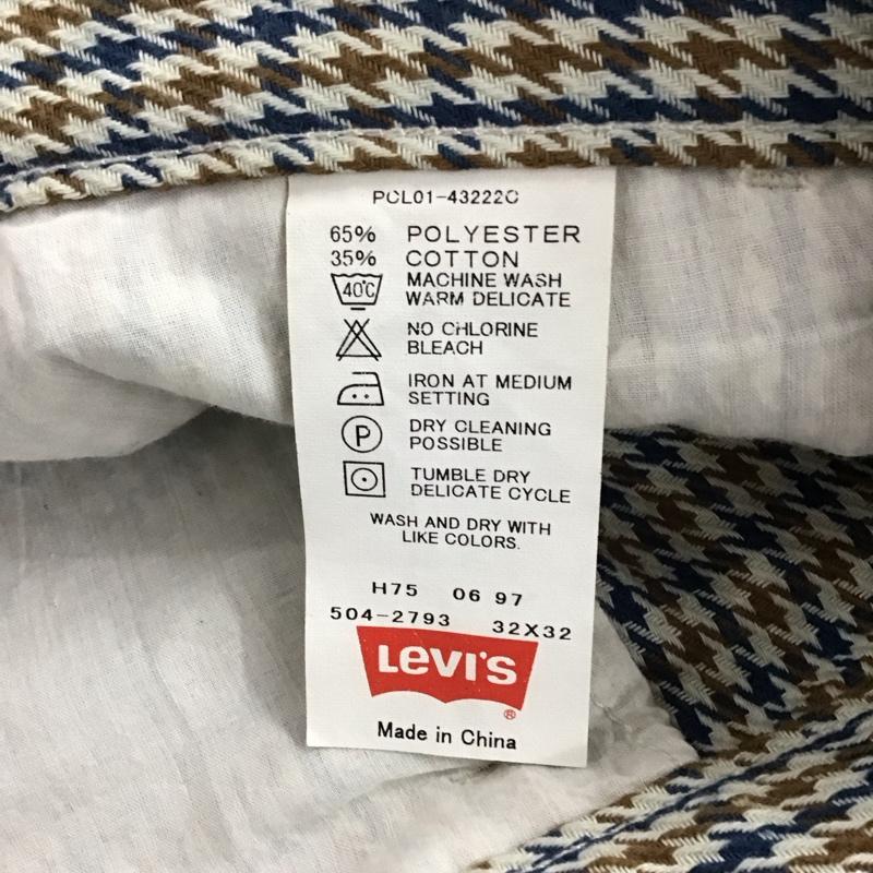 リーバイス Levi s パンツ スラックス スラックスパンツ スリムパンツ 総柄パンツ 32インチ 総柄 マルチカラー / マルチカラー /  メンズ USED 古着 中古 10141404