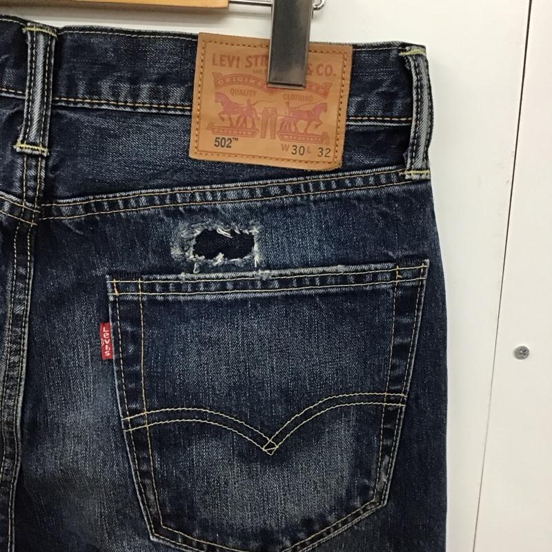 リーバイストラウスアンドコー Levi Strauss & co. パンツ デニム、ジーンズ デニムパンツ スリムパンツ カジュアルパンツ 30インチ ダメージ加工 インディゴ / インディゴ /  メンズ USED 古着 中古 10141407