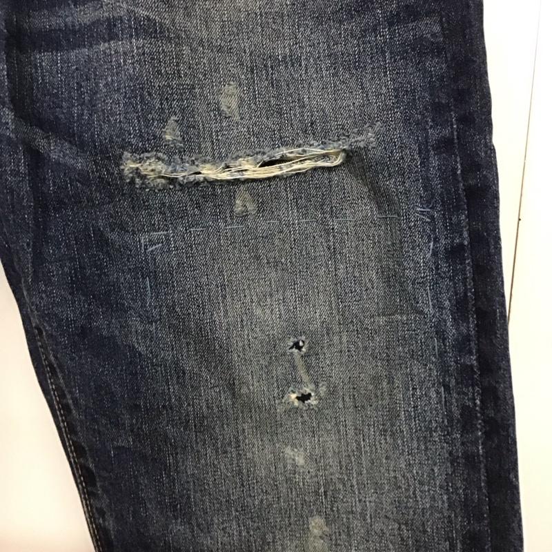 リーバイストラウスアンドコー Levi Strauss & co. パンツ デニム、ジーンズ デニムパンツ スリムパンツ カジュアルパンツ 30インチ ダメージ加工 インディゴ / インディゴ /  メンズ USED 古着 中古 10141407