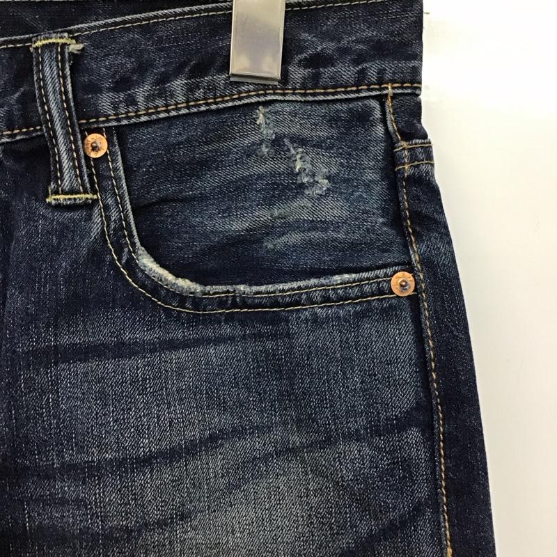 リーバイストラウスアンドコー Levi Strauss & co. パンツ デニム、ジーンズ デニムパンツ スリムパンツ カジュアルパンツ 30インチ ダメージ加工 インディゴ / インディゴ /  メンズ USED 古着 中古 10141407