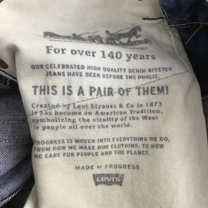 リーバイストラウスアンドコー Levi Strauss & co. パンツ デニム、ジーンズ デニムパンツ スリムパンツ カジュアルパンツ 30インチ ダメージ加工 インディゴ / インディゴ /  メンズ USED 古着 中古 10141407