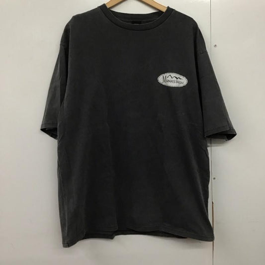 マナスタッシュ MANASTASH Tシャツ 半袖 半袖カットソー プリントTシャツ クルーネックカットソー kosukekawamura XL ロゴ、文字 黒 / ブラック /  メンズ USED 古着 中古 10141412