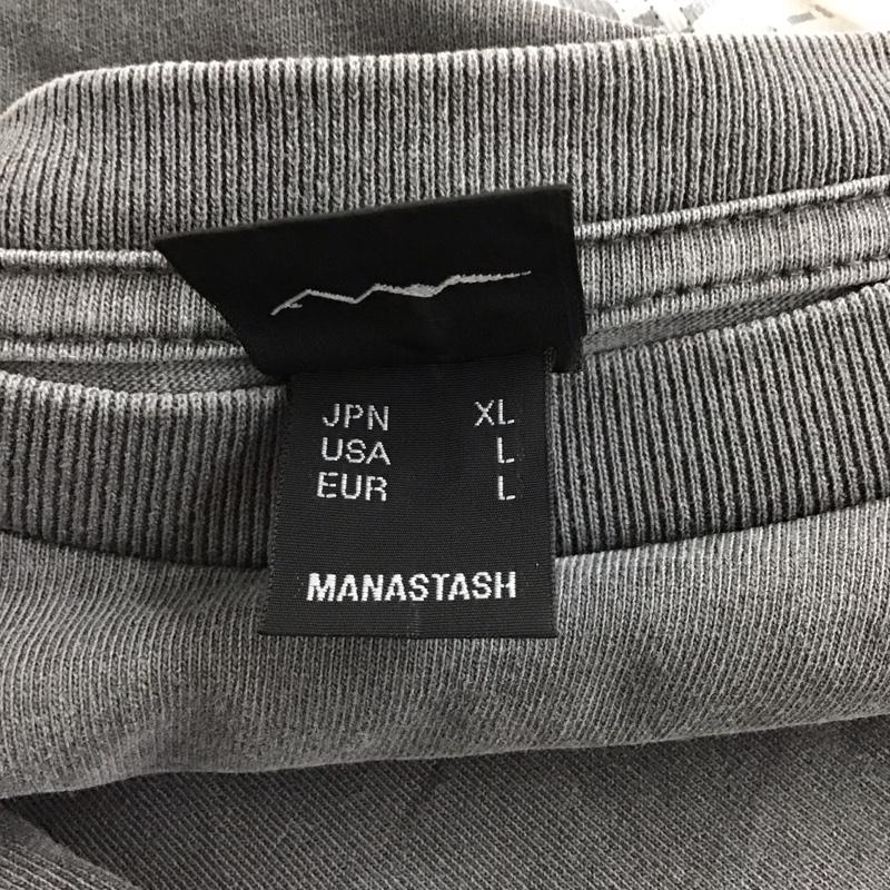マナスタッシュ MANASTASH Tシャツ 半袖 半袖カットソー プリントTシャツ クルーネックカットソー kosukekawamura XL ロゴ、文字 黒 / ブラック /  メンズ USED 古着 中古 10141412
