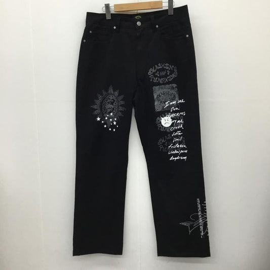 ハフ HUF パンツ ワークパンツ、ペインターパンツ PT00324 32インチ プリント 黒 / ブラック /  メンズ USED 古着 中古 10141435