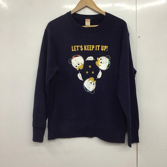 ユニクロ UNIQLO トレーナー 長袖 341-422564 ミッキーアートスウェットシャツ 高木耕一郎 長袖トレーナー L プリント 紺 / ネイビー /  メンズ USED 古着 中古 10141461