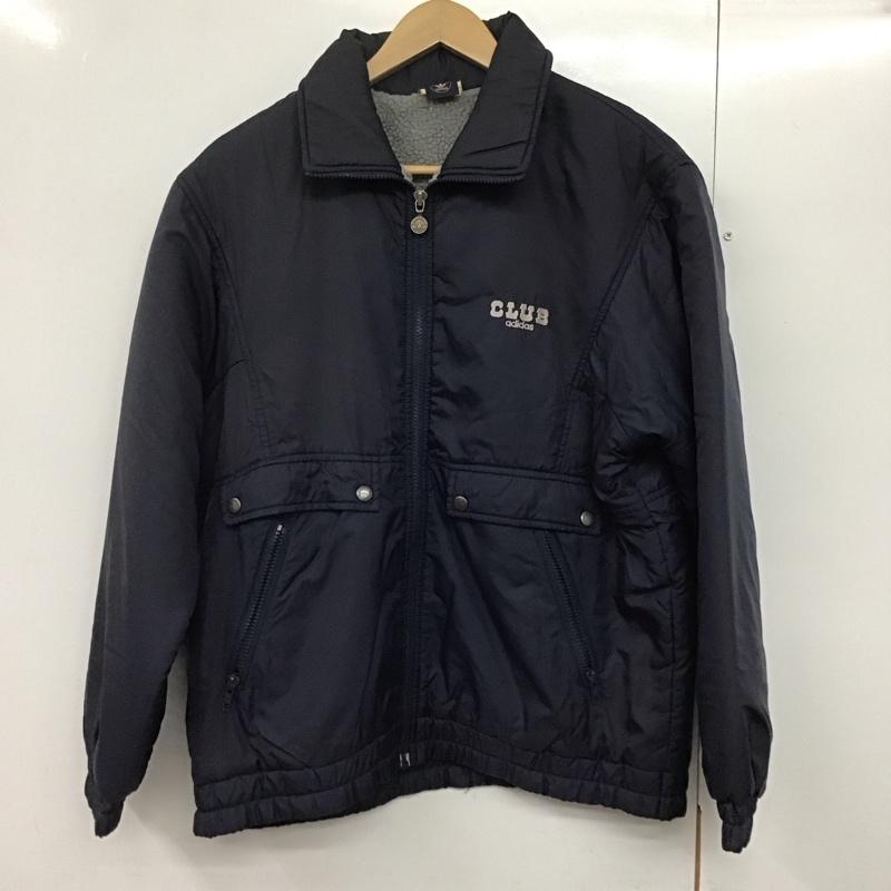 アディダス adidas ジャケット、上着 ジャケット、ブレザー ダウンジャケット アウター ジップアップジャケット 80s 90s club ロゴ、文字 紺 / ネイビー /  メンズ USED 古着 中古 10141477