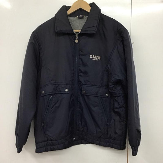 アディダス adidas ジャケット、上着 ジャケット、ブレザー ダウンジャケット アウター ジップアップジャケット 80s 90s club ロゴ、文字 紺 / ネイビー /  メンズ USED 古着 中古 10141477