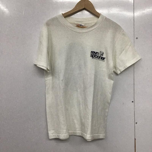 レインスプーナー reyn spooner Tシャツ 半袖 半袖カットソー プリントTシャツ クルーネックカットソー 90s S プリント 白 / ホワイト /  メンズ USED 古着 中古 10141501