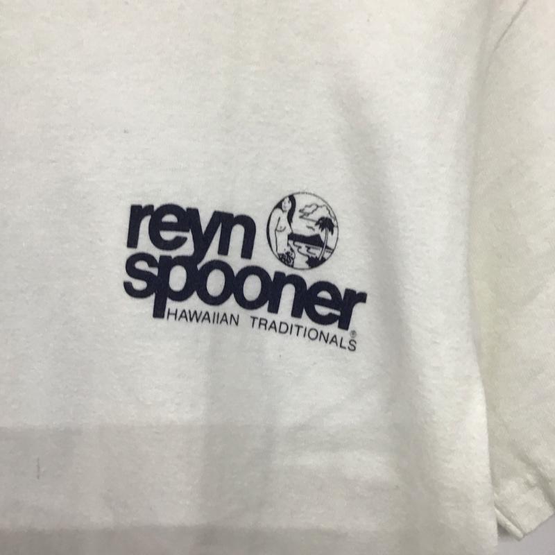 レインスプーナー reyn spooner Tシャツ 半袖 半袖カットソー プリントTシャツ クルーネックカットソー 90s S プリント 白 / ホワイト /  メンズ USED 古着 中古 10141501