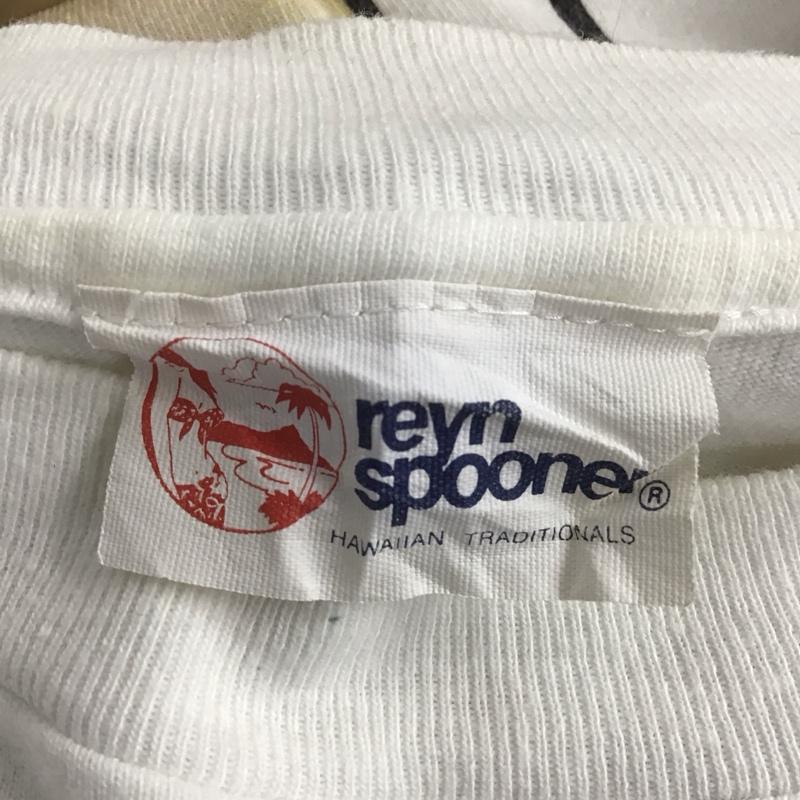 レインスプーナー reyn spooner Tシャツ 半袖 半袖カットソー プリントTシャツ クルーネックカットソー 90s S プリント 白 / ホワイト /  メンズ USED 古着 中古 10141501