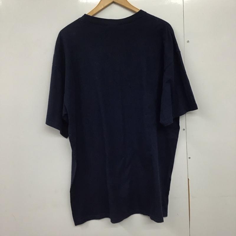 ナイキ NIKE Tシャツ 半袖 半袖カットソー プリントTシャツ クルーネックカットソー XL ロゴ、文字 紺 / ネイビー /  メンズ USED 古着 中古 10141503