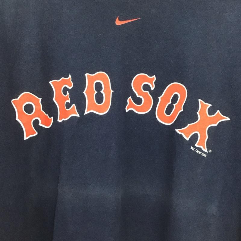 ナイキ NIKE Tシャツ 半袖 半袖カットソー プリントTシャツ クルーネックカットソー XL ロゴ、文字 紺 / ネイビー /  メンズ USED 古着 中古 10141503