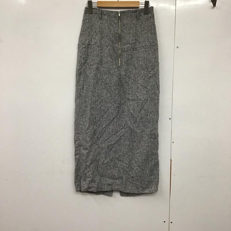 センスオブプレイスバイアーバンリサーチ SENSE OF PLACE by URBAN RESEARCH スカート ロングスカート AA47-25S125 フロントジップアイラインスカート M 無地 灰 / グレー /  レディース USED 古着 中古 10141574