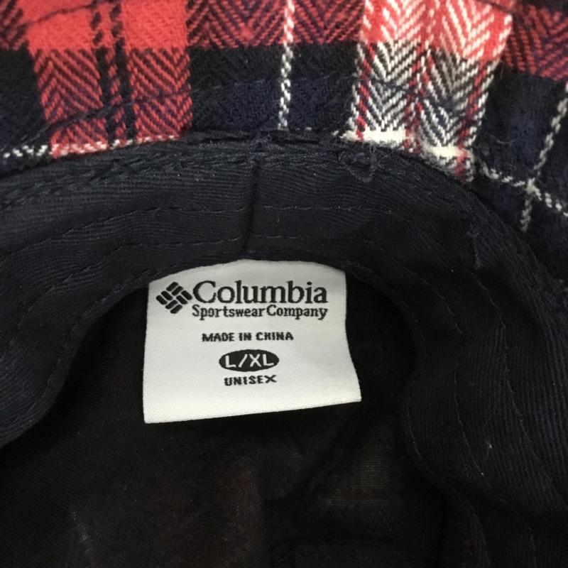 コロンビア Columbia 帽子 ハット 210PU1248 ロゴ チェック 赤 / レッド / X 白 / ホワイト / X 紺 / ネイビー /  メンズ USED 古着 中古 10141643