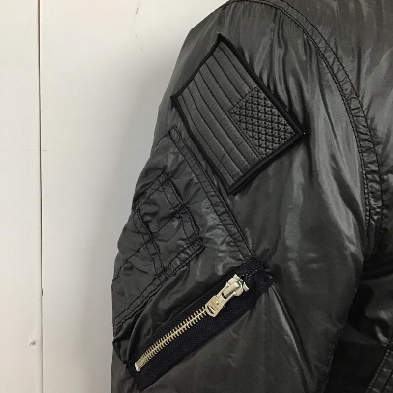 ソロイスト the soloist ジャケット、上着 ジャンパー、ブルゾン 0021aw17 MA-1 フライトボンバージャケット ジップアップジャケット 48 無地 黒 / ブラック /  メンズ USED 古着 中古 10119530