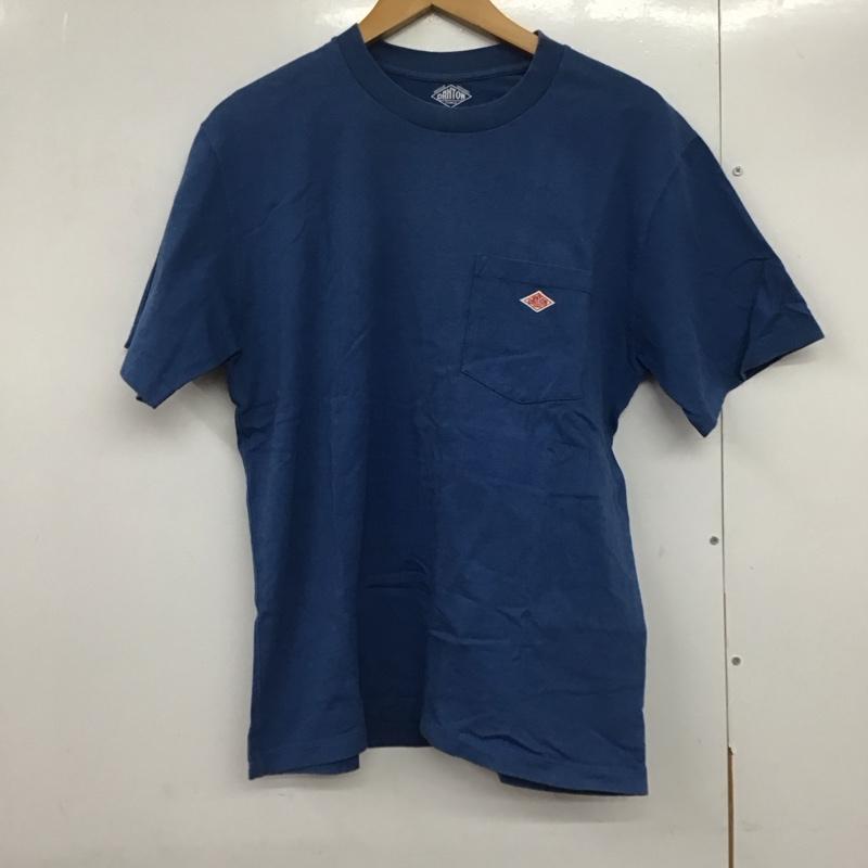 ダントン Danton Tシャツ 半袖 半袖カットソー プリントTシャツ クルーネックカットソー vetements de travail 40 ロゴ、文字 青 / ブルー /  メンズ USED 古着 中古 10141676