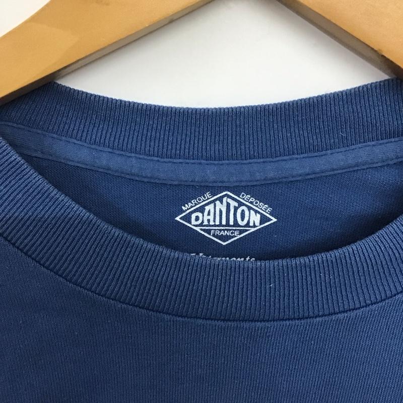 ダントン Danton Tシャツ 半袖 半袖カットソー プリントTシャツ クルーネックカットソー vetements de travail 40 ロゴ、文字 青 / ブルー /  メンズ USED 古着 中古 10141676