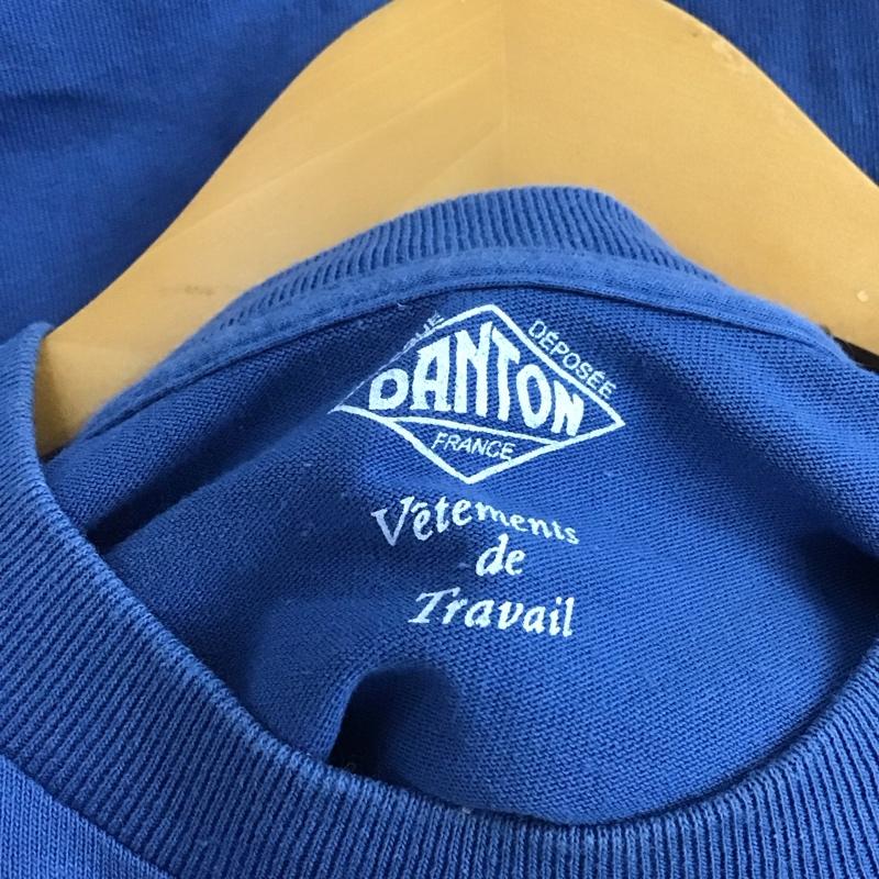 ダントン Danton Tシャツ 半袖 半袖カットソー プリントTシャツ クルーネックカットソー vetements de travail 40 ロゴ、文字 青 / ブルー /  メンズ USED 古着 中古 10141676