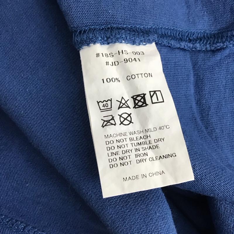 ダントン Danton Tシャツ 半袖 半袖カットソー プリントTシャツ クルーネックカットソー vetements de travail 40 ロゴ、文字 青 / ブルー /  メンズ USED 古着 中古 10141676