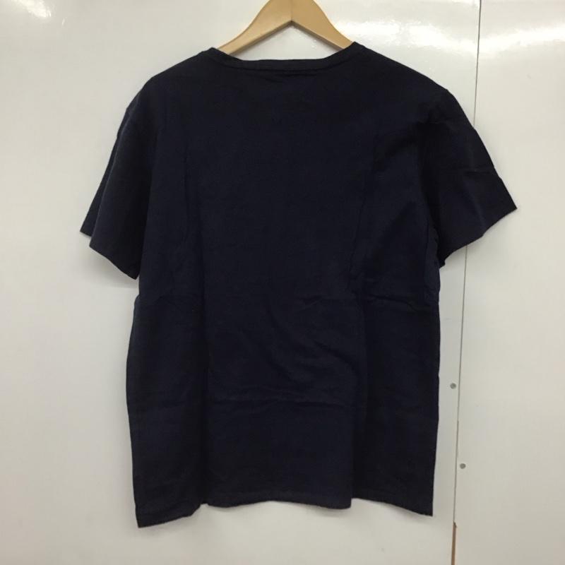 トミーヒルフィガー TOMMY HILFIGER Tシャツ 半袖 半袖カットソー プリントTシャツ クルーネックカットソー L ロゴ、文字 紺 / ネイビー /  メンズ USED 古着 中古 10141679