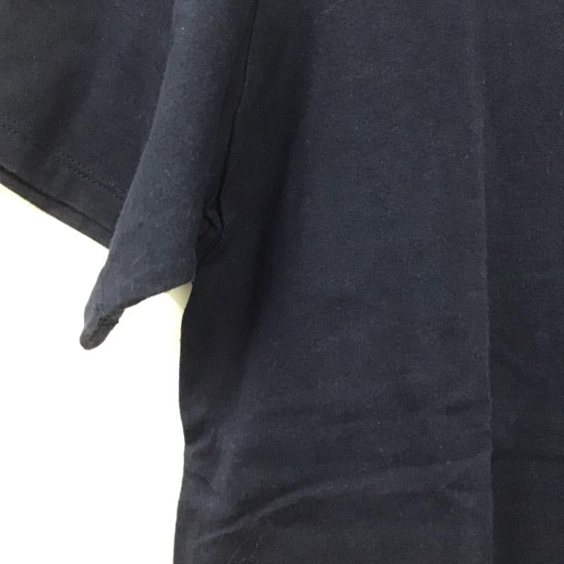 トミーヒルフィガー TOMMY HILFIGER Tシャツ 半袖 半袖カットソー プリントTシャツ クルーネックカットソー L ロゴ、文字 紺 / ネイビー /  メンズ USED 古着 中古 10141679