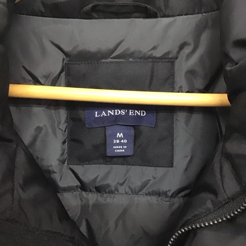 ランズエンド LANDS END ジャケット、上着 ジャンパー、ブルゾン ジップアップジャケット ナイロンジャケット アウター M 無地 黒 / ブラック /  メンズ USED 古着 中古 10141711