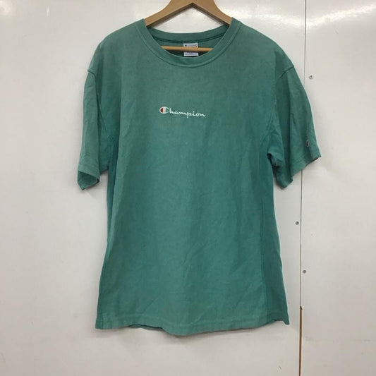 チャンピオン Champion Tシャツ 半袖 c3-q305 半袖カットソー プリントTシャツ クルーネックカットソー M ロゴ、文字 緑 / グリーン /  メンズ USED 古着 中古 10141725