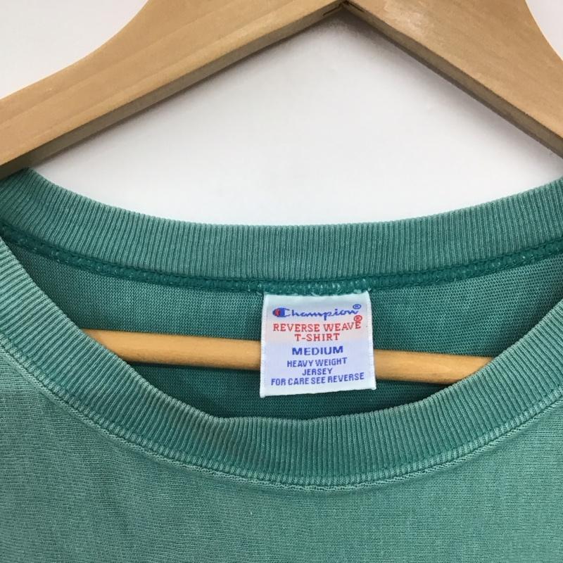 チャンピオン Champion Tシャツ 半袖 c3-q305 半袖カットソー プリントTシャツ クルーネックカットソー M ロゴ、文字 緑 / グリーン /  メンズ USED 古着 中古 10141725