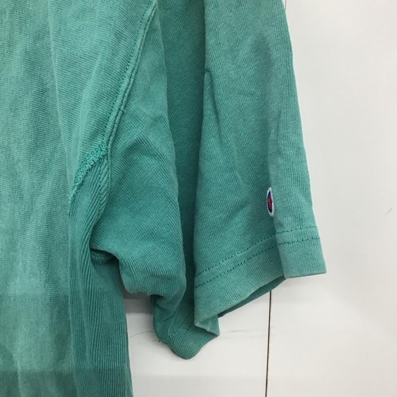 チャンピオン Champion Tシャツ 半袖 c3-q305 半袖カットソー プリントTシャツ クルーネックカットソー M ロゴ、文字 緑 / グリーン /  メンズ USED 古着 中古 10141725