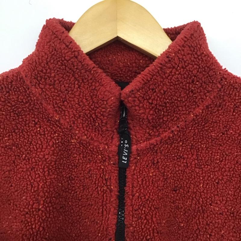 リーバイス・ビンテージ・クロージング LEVI S VINTAGE CLOTHING ジャケット、上着 ジャケット、ブレザー フリースジャケット ジップアップジャケット アウター スタンドカラー M 無地 赤 / レッド /  メンズ USED 古着 中古 10141754