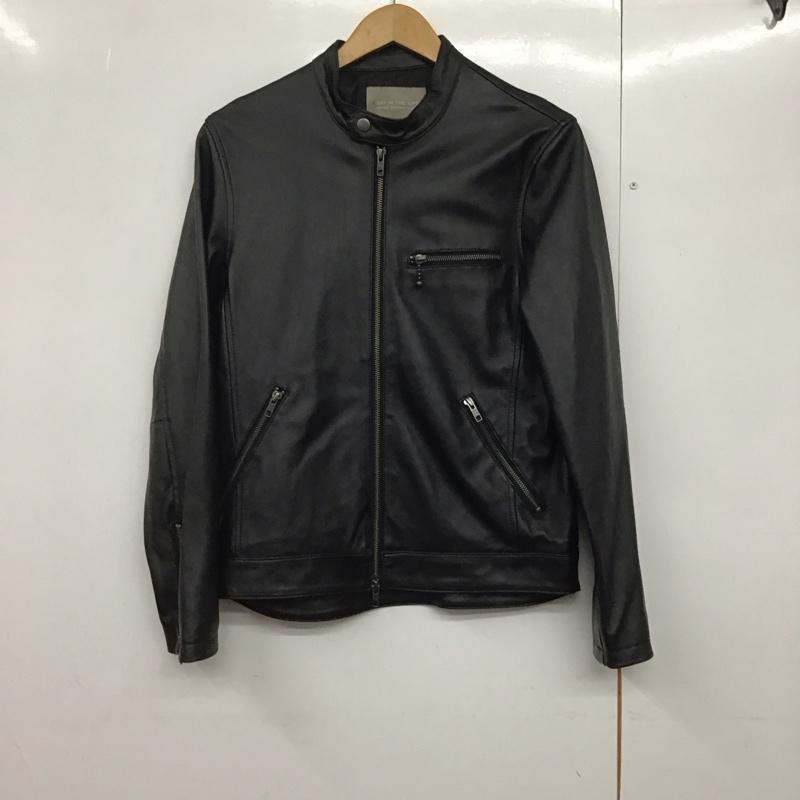 アデイインザライフ ユナイテッドアローズ A day in the life UNITED ARROWS ジャケット、上着 ジャンパー、ブルゾン レザージャケット ジップアップジャケット アウター M 無地 黒 / ブラック /  メンズ USED 古着 中古 10141756