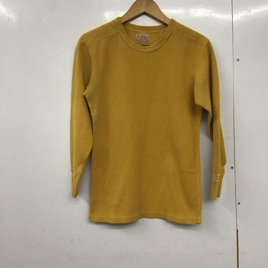 フラットヘッド The Flat Head カットソー 長袖 長袖カットソー 無地カットソー クルーネック 38 無地 黄 / イエロー /  メンズ USED 古着 中古 10141801