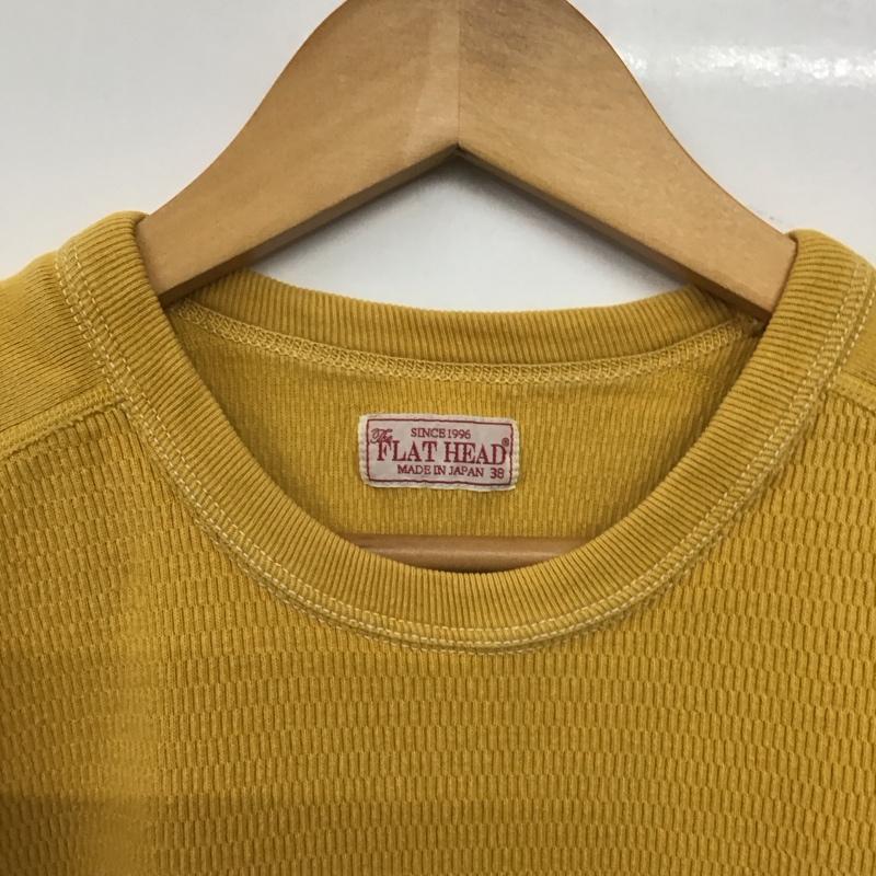 フラットヘッド The Flat Head カットソー 長袖 長袖カットソー 無地カットソー クルーネック 38 無地 黄 / イエロー /  メンズ USED 古着 中古 10141801