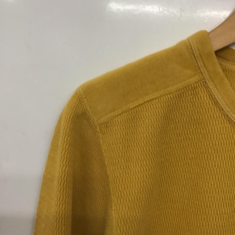 フラットヘッド The Flat Head カットソー 長袖 長袖カットソー 無地カットソー クルーネック 38 無地 黄 / イエロー /  メンズ USED 古着 中古 10141801