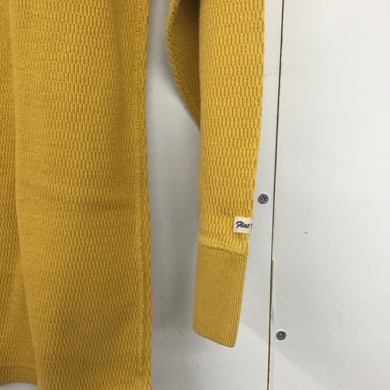 フラットヘッド The Flat Head カットソー 長袖 長袖カットソー 無地カットソー クルーネック 38 無地 黄 / イエロー /  メンズ USED 古着 中古 10141801