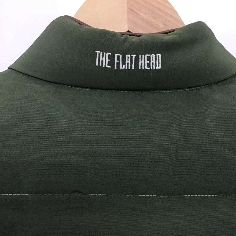 フラットヘッド The Flat Head ベスト ベスト ダウンベスト ノースリーブ 前ボタン アウター 40 無地 カーキ / カーキ /  メンズ USED 古着 中古 10141813