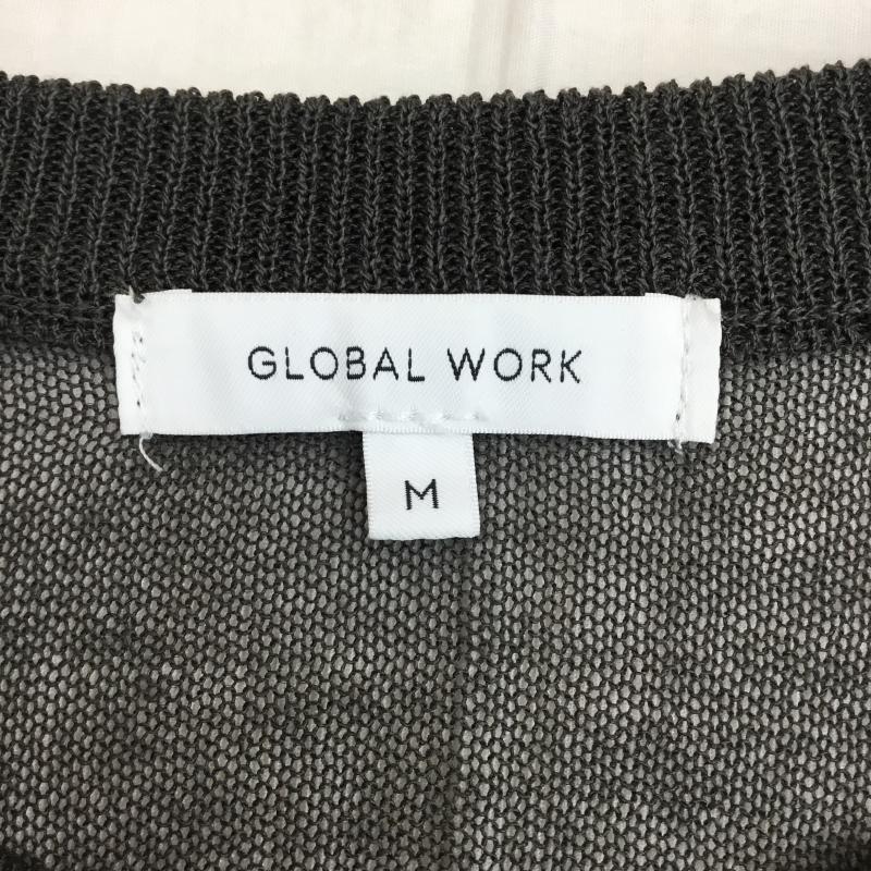 グローバルワーク GLOBAL WORK カットソー 半袖 M ロゴ、文字 チャコールグレー / チャコールグレー /  レディース USED 古着 中古 10141848