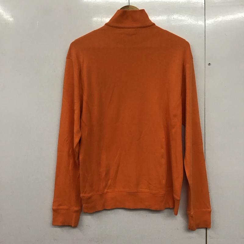 ポロゴルフラルフローレン POLOGOLF カットソー 長袖 長袖カットソー スタンドネック ジップアップネック M ロゴ、文字 橙 / オレンジ /  メンズ USED 古着 中古 10141851