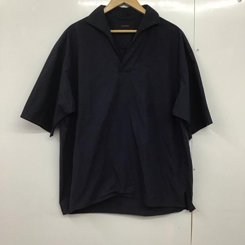 グリーンレーベルリラクシング green label relaxing カットソー 半袖 半袖シャツ 無地シャツ カラーシャツ L 無地 紺 / ネイビー /  メンズ USED 古着 中古 10141870